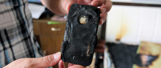 Explosion de téléphone